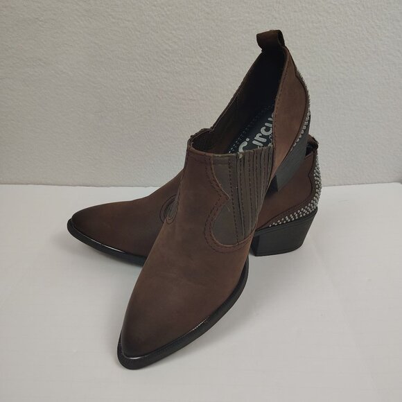 Circus by Sam Edelman Halton Western Booties Womens 8.5 Leather Boot - Picture 1 of 11